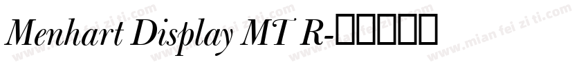 Menhart Display MT R字体转换